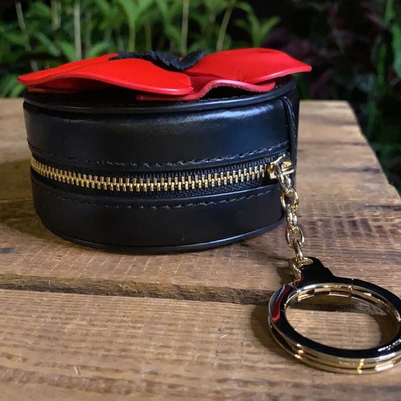 Kate Spade Poppy Zippered Coin Purse with Keychain - Picture 13 of 17